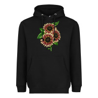 Black strawberry blonde sunflower Heavyweight Hoodie - LillyAllenDesigns