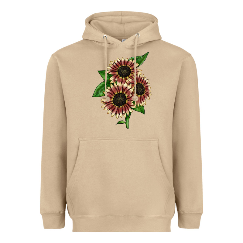 Strawberry Blonde Sunflower Heavyweight Hoodie by LillyAllenDesigns | Teevron