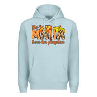 Blue Mist this mama loves her pumpkins Premium Hoodie - MaliasSmallBusiness
