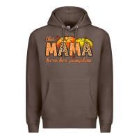 Coffee this mama loves her pumpkins Premium Hoodie - MaliasSmallBusiness