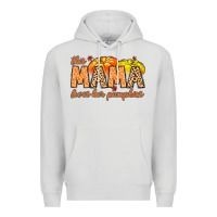 Dove Grey this mama loves her pumpkins Premium Hoodie - MaliasSmallBusiness