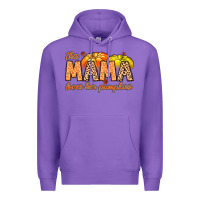 Purple this mama loves her pumpkins Premium Hoodie - MaliasSmallBusiness