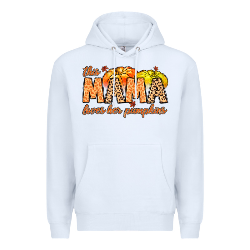 This Mama Loves Her Pumpkins Premium Hoodie by MaliasSmallBusiness | Teevron