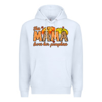 White this mama loves her pumpkins Premium Hoodie - MaliasSmallBusiness
