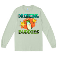 Matcha drinking buddies with baby bottle Long Sleeve Tee - HRA Design Shop
