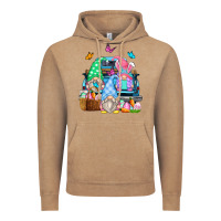 Vintage Coffee easter farm truck Vintage Hoodie - Zillion Design Studio