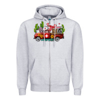 Heather Grey ma medical assistant nurse truck with cactus and sunflowers Zipper Hoodie - AdoDesignShop
