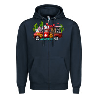 Navy ma medical assistant nurse truck with cactus and sunflowers Zipper Hoodie - AdoDesignShop