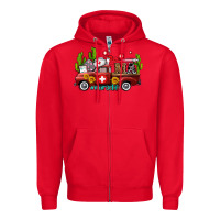 Red ma medical assistant nurse truck with cactus and sunflowers Zipper Hoodie - AdoDesignShop