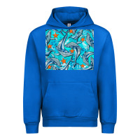 Cobalt humpback whale mousepad Urban Hoodie - BarkalooDesign