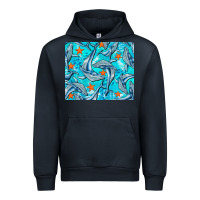 Navy humpback whale mousepad Urban Hoodie - BarkalooDesign