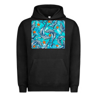 Pigment Black humpback whale mousepad Urban Hoodie - BarkalooDesign