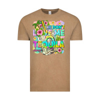 Vintage Coffee he dont love me like tequila does Vintage Tee - texasbilliewilder