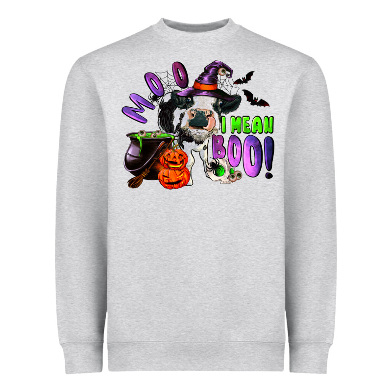 Moo I Mean Boo Baby Cow Heavyweight Sweatshirt by RanaPortraitStore | Teevron