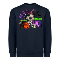 Navy Moo I Mean Boo Baby Cow Heavyweight Sweatshirt - RanaPortraitStore