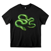Black boomslang snake Heavy Core Tee - LillyAllenDesigns