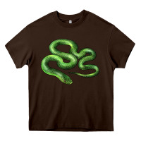 Chocolate Brown boomslang snake Heavy Core Tee - LillyAllenDesigns