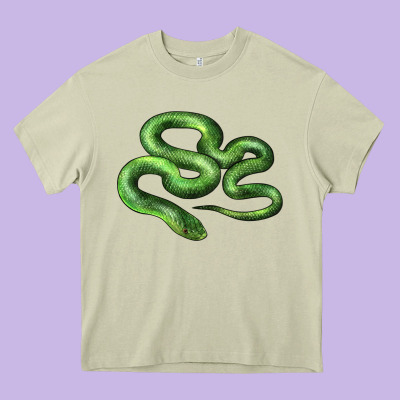 Boomslang Snake Heavy Core Tee Designed By Lillyallendesigns