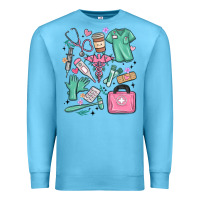 Ocean Blue can't talk right now doing medical assistant stuff Premium Sweatshirt - MaliasSmallBusiness