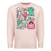 Pale Pink can't talk right now doing medical assistant stuff Premium Sweatshirt - MaliasSmallBusiness