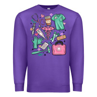 Purple can't talk right now doing medical assistant stuff Premium Sweatshirt - MaliasSmallBusiness