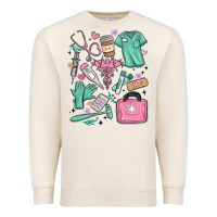 Sandshell can't talk right now doing medical assistant stuff Premium Sweatshirt - MaliasSmallBusiness