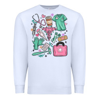White can't talk right now doing medical assistant stuff Premium Sweatshirt - MaliasSmallBusiness