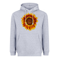 Heather Grey tiger eyes sunflower Heavyweight Hoodie - LillyAllenDesigns