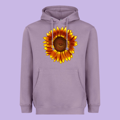 Tiger Eyes Sunflower Heavyweight Hoodie Designed By Lillyallendesigns