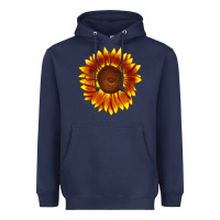 Navy tiger eyes sunflower Heavyweight Hoodie - LillyAllenDesigns
