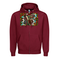 Burgundy christmas indian headdress Zipper Hoodie - JahusDesignShop