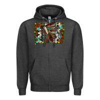 Charcoal Heather christmas indian headdress Zipper Hoodie - JahusDesignShop