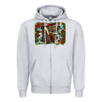 Heather Grey christmas indian headdress Zipper Hoodie - JahusDesignShop