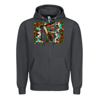 Smoke christmas indian headdress Zipper Hoodie - JahusDesignShop