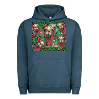 Pigment Midnight Navy camel face Urban Hoodie - BarkalooDesign