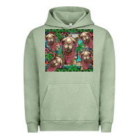 Pigment Oil Green camel face Urban Hoodie - BarkalooDesign