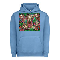 Pigment Pebble Blue camel face Urban Hoodie - BarkalooDesign