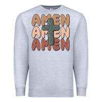 Heather Grey amen Premium Sweatshirt - MaliasSmallBusiness