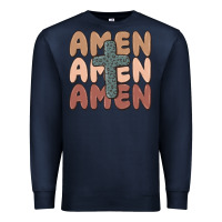 Navy amen Premium Sweatshirt - MaliasSmallBusiness