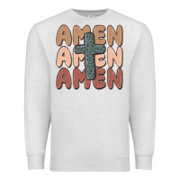 Oatmeal Heather amen Premium Sweatshirt - MaliasSmallBusiness