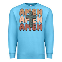 Ocean Blue amen Premium Sweatshirt - MaliasSmallBusiness