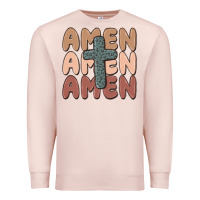 Pale Pink amen Premium Sweatshirt - MaliasSmallBusiness