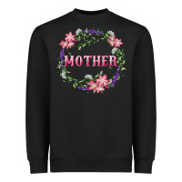 Black Mother With Floral Wreath Heavyweight Sweatshirt - RanaPortraitStore