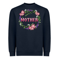 Navy Mother With Floral Wreath Heavyweight Sweatshirt - RanaPortraitStore