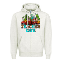 Oatmeal Heather teacher life western truck and books Zipper Hoodie - AdoDesignShop