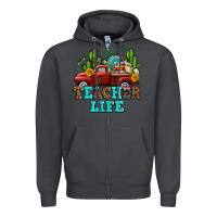 Smoke teacher life western truck and books Zipper Hoodie - AdoDesignShop
