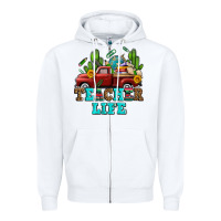 White teacher life western truck and books Zipper Hoodie - AdoDesignShop