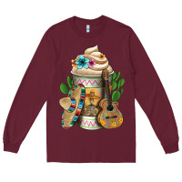 Burgundy mexican hot coffee cup Long Sleeve Tee - FaDigitalArtStudio