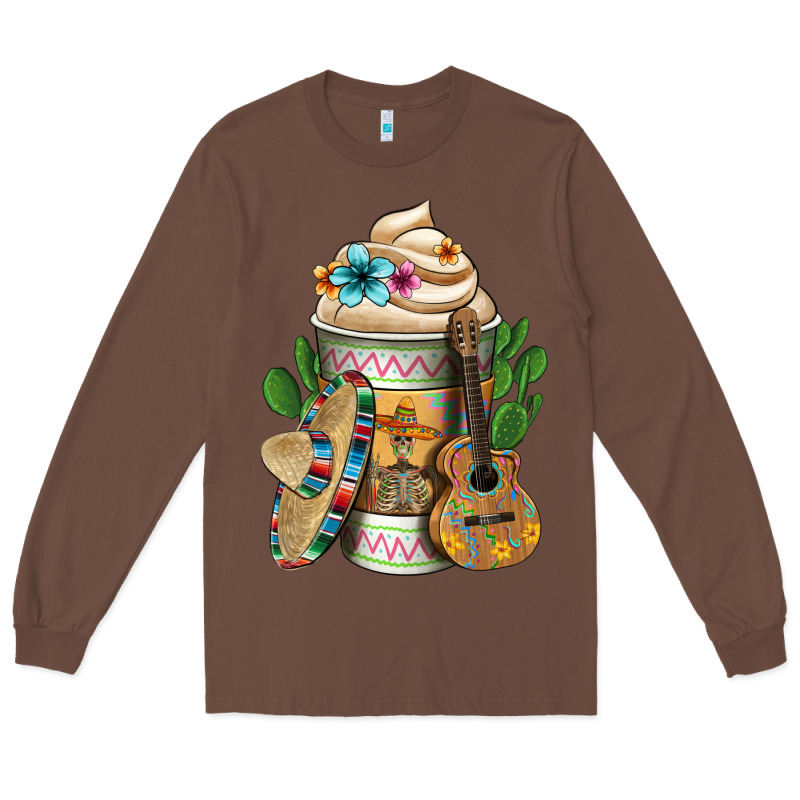 Mexican Hot Coffee Cup Long Sleeve Tee by FaDigitalArtStudio | Teevron