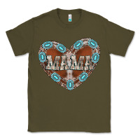 Army Green mama heart cowhide Classic Tee - CowhideDigitalArt